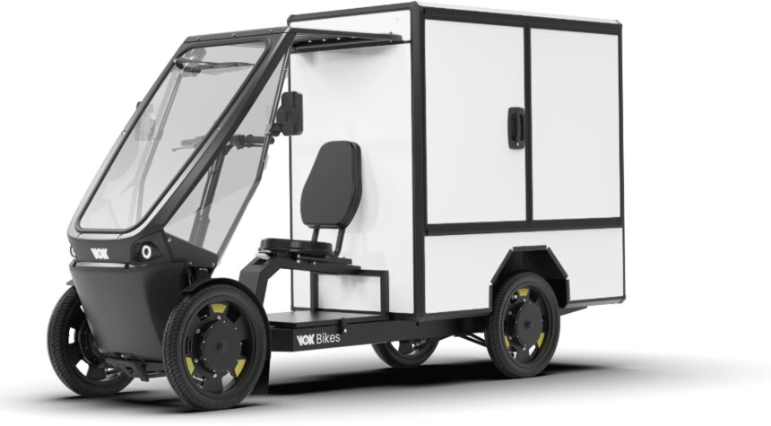 Linenloop's electric cargo bike — local, fast collection and delivery.